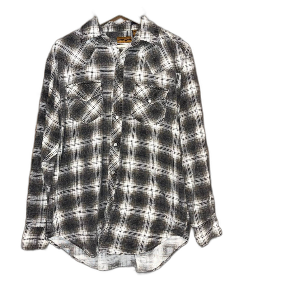 Cobra Creek Men's M Brown Neutral Outdoor Chore Western Rodeo Warm Pearl Snap